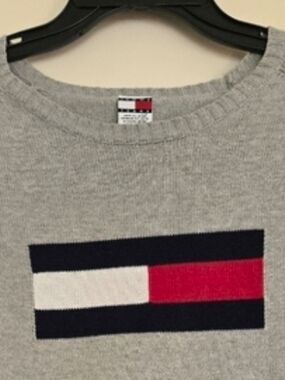 Vintage Tommy Hilfiger Jeans crewneck sweater featuring the iconic flag logo